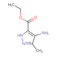 Chemical structure of ethyl 4-amino-3-methyl-1H-pyrazole-5-carboxylate - CSSB00116223175