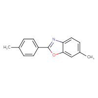 Chemical structure of 6-methyl-2-(4-methylphenyl)-1,3-benzoxazole - CSSB14823702051