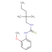 Chemical structure of 3-(2,2-dimethylpentyl)-1-(2-methoxyphenyl)thiourea - CSSB03714366000