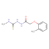 Chemical structure of N-[(methylcarbamothioyl)amino]-2-(2-methylphenoxy)acetamide - CSSB00020600127