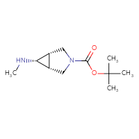 Chemical structure of tert-butyl (1R,5S,6S)-6-(methylamino)-3-azabicyclo[3.1.0]hexane-3-carboxylate - CSSB06788510927