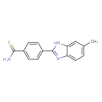 Chemical structure of 4-(6-methyl-1H-1,3-benzodiazol-2-yl)benzene-1-carbothioamide - CSSB00161153338