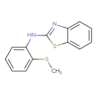 Chemical structure of N-[2-(methylsulfanyl)phenyl]-1,3-benzothiazol-2-amine - CSSB00000494966