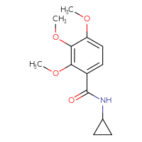 Chemical structure of N-cyclopropyl-2,3,4-trimethoxybenzamide - CSSB00000582266