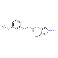 Chemical structure of [(1,3-dimethyl-1H-pyrazol-4-yl)methyl][2-(3-methoxyphenyl)ethyl]amine - CSSB00015199270