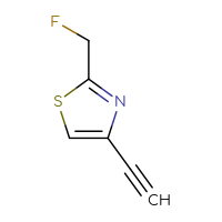 Chemical structure of 4-ethynyl-2-(fluoromethyl)-1,3-thiazole - CSSB00015317959