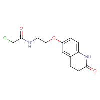 Chemical structure of 2-chloro-N-{2-[(2-oxo-1,2,3,4-tetrahydroquinolin-6-yl)oxy]ethyl}acetamide - CSSB01095730398