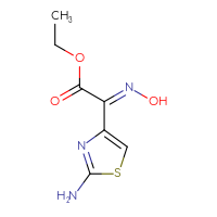 Chemical structure of ethyl (2E)-2-(2-amino-1,3-thiazol-4-yl)-2-(N-hydroxyimino)acetate - CSSB00016987566