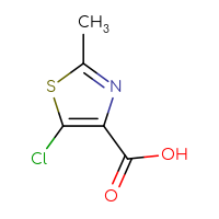 Chemical structure of 5-chloro-2-methyl-1,3-thiazole-4-carboxylic acid - CSSB00021221987