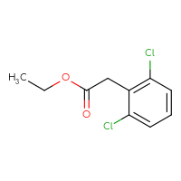Chemical structure of ethyl 2-(2,6-dichlorophenyl)acetate - CSSB00000170411
