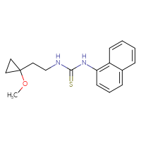 Chemical structure of 3-[2-(1-methoxycyclopropyl)ethyl]-1-(naphthalen-1-yl)thiourea - CSSB21432495936