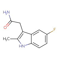 Chemical structure of 2-(5-fluoro-2-methyl-1H-indol-3-yl)acetamide - CSSB00000044858