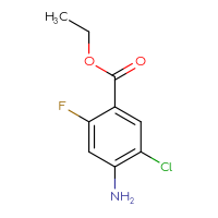 Chemical structure of ethyl 4-amino-5-chloro-2-fluorobenzoate - CSSB00020763387