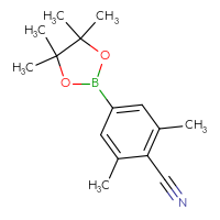 Chemical structure of 2,6-dimethyl-4-(4,4,5,5-tetramethyl-1,3,2-dioxaborolan-2-yl)benzonitrile - CSSB00010068905