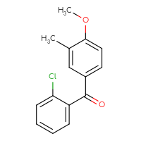 Chemical structure of (2-chlorophenyl)(4-methoxy-3-methylphenyl)methanone - CSSB00000783412