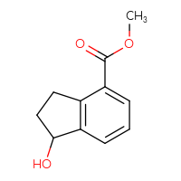 Chemical structure of methyl 1-hydroxy-2,3-dihydro-1H-indene-4-carboxylate - CSSB00009862395
