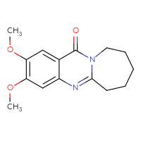 Chemical structure of 2,3-dimethoxy-6H,7H,8H,9H,10H,12H-azepino[2,1-b]quinazolin-12-one - CSSB00000683065