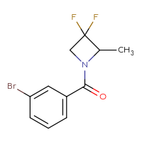 Chemical structure of 1-(3-bromobenzoyl)-3,3-difluoro-2-methylazetidine - CSSB06402042329