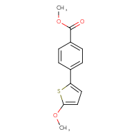 Chemical structure of methyl 4-(5-methoxythiophen-2-yl)benzoate - CSSB00127063952