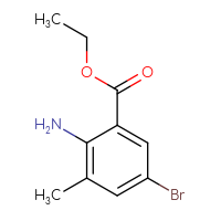 Chemical structure of ethyl 2-amino-5-bromo-3-methylbenzoate - CSSB00000755987