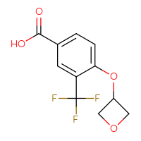 Chemical structure of 4-(oxetan-3-yloxy)-3-(trifluoromethyl)benzoic acid - CSSB00020614283