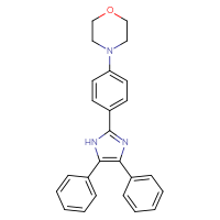 Chemical structure of 4-[4-(4,5-diphenyl-1H-imidazol-2-yl)phenyl]morpholine - CSSB21531600874