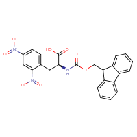 Chemical structure of (2S)-3-(2,4-dinitrophenyl)-2-({[(9H-fluoren-9-yl)methoxy]carbonyl}amino)propanoic acid - CSSB00102562589