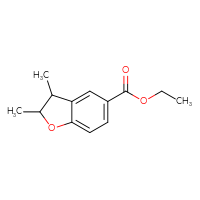 Chemical structure of ethyl 2,3-dimethyl-2,3-dihydro-1-benzofuran-5-carboxylate - CSSB01402450777