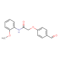 Chemical structure of 2-(4-formylphenoxy)-N-(2-methoxyphenyl)acetamide - CSSB00104089653