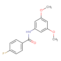Chemical structure of N-(3,5-dimethoxyphenyl)-4-fluorobenzamide - CSSB00035138579