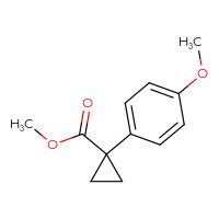 Chemical structure of methyl 1-(4-methoxyphenyl)cyclopropane-1-carboxylate - CSSB00010128078