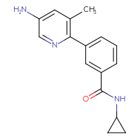 Chemical structure of 3-(5-amino-3-methylpyridin-2-yl)-N-cyclopropylbenzamide - CSSB11548846093