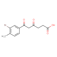 Chemical structure of 6-(3-bromo-4-methylphenyl)-4,6-dioxohexanoic acid - CSSB21432497626