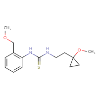 Chemical structure of 3-[2-(1-methoxycyclopropyl)ethyl]-1-[2-(methoxymethyl)phenyl]thiourea - CSSB21432498205