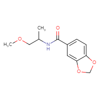 Chemical structure of N-(1-methoxypropan-2-yl)-2H-1,3-benzodioxole-5-carboxamide - CSSB00025996081