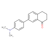 Chemical structure of 7-[4-(dimethylamino)phenyl]-1,2,3,4-tetrahydronaphthalen-1-one - CSSB01097657363