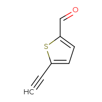 Chemical structure of 5-ethynylthiophene-2-carbaldehyde - CSSB00009846412