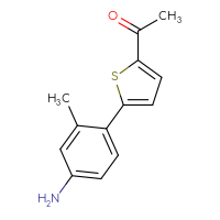 Chemical structure of 1-[5-(4-amino-2-methylphenyl)thiophen-2-yl]ethan-1-one - CSSB06590581663