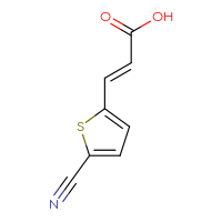 Chemical structure of (2E)-3-(5-cyanothiophen-2-yl)prop-2-enoic acid - CSSB00016263189