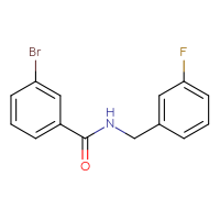 Chemical structure of 3-bromo-N-[(3-fluorophenyl)methyl]benzamide - CSSB00000658092