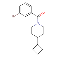 Chemical structure of 1-(3-bromobenzoyl)-4-cyclobutylpiperidine - CSSB00051722462