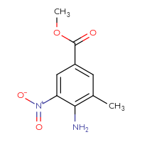 Chemical structure of methyl 4-amino-3-methyl-5-nitrobenzoate - CSSB00010203321