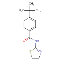 Chemical structure of 4-tert-butyl-N-(4,5-dihydro-1,3-thiazol-2-yl)benzamide - CSSB00026372299