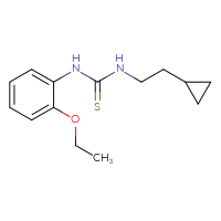 Chemical structure of 3-(2-cyclopropylethyl)-1-(2-ethoxyphenyl)thiourea - CSSB01643538303