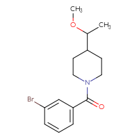 Chemical structure of 1-(3-bromobenzoyl)-4-(1-methoxyethyl)piperidine - CSSB03585492338