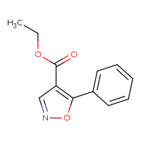 Chemical structure of ethyl 5-phenyl-1,2-oxazole-4-carboxylate - CSSB00010177637