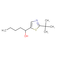 Chemical structure of 1-(2-tert-butyl-1,3-thiazol-5-yl)pentan-1-ol - CSSB00117217332