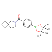 Chemical structure of 6-[4-(4,4,5,5-tetramethyl-1,3,2-dioxaborolan-2-yl)benzoyl]-6-azaspiro[3.4]octane - CSSB02533283141