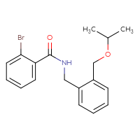 Chemical structure of 2-bromo-N-({2-[(propan-2-yloxy)methyl]phenyl}methyl)benzamide - CSSB00105893141
