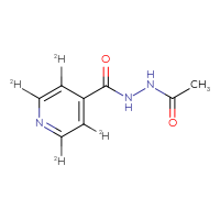 Chemical structure of N'-acetyl(²H₄)pyridine-4-carbohydrazide - CSSB00159251255